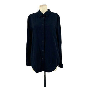 Lululemon Full Day Ahead Button Down Shirt Black / Black‎ Size 12